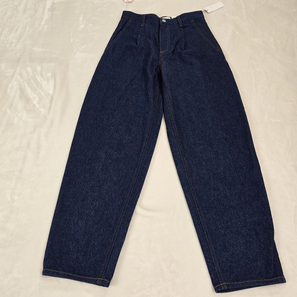 Denim Forum The Luanne High Rise Tapered 30L Jeans in Neu Bleu Women’s S…